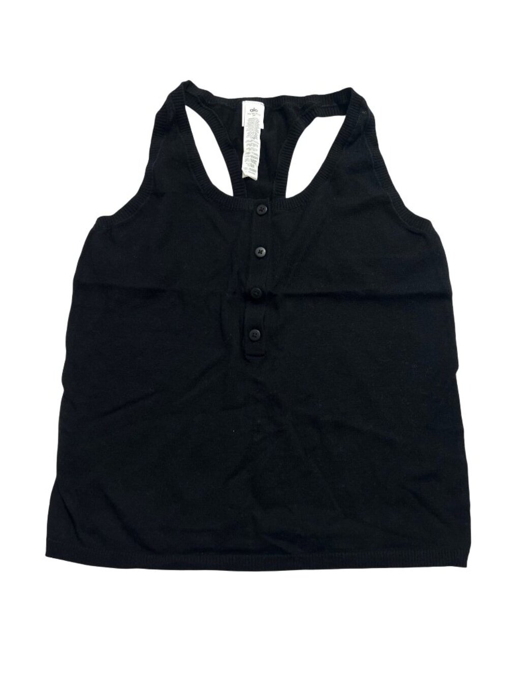 ALO Yoga Supernatural Sweater Henley Tank in Black